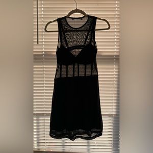 Urban Outfitters Little Black Dress Mesh Corset